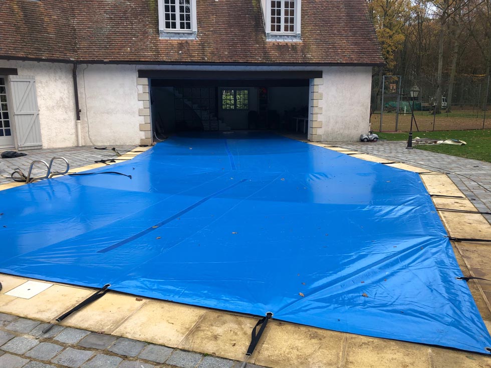 bâche pour piscine hivernale